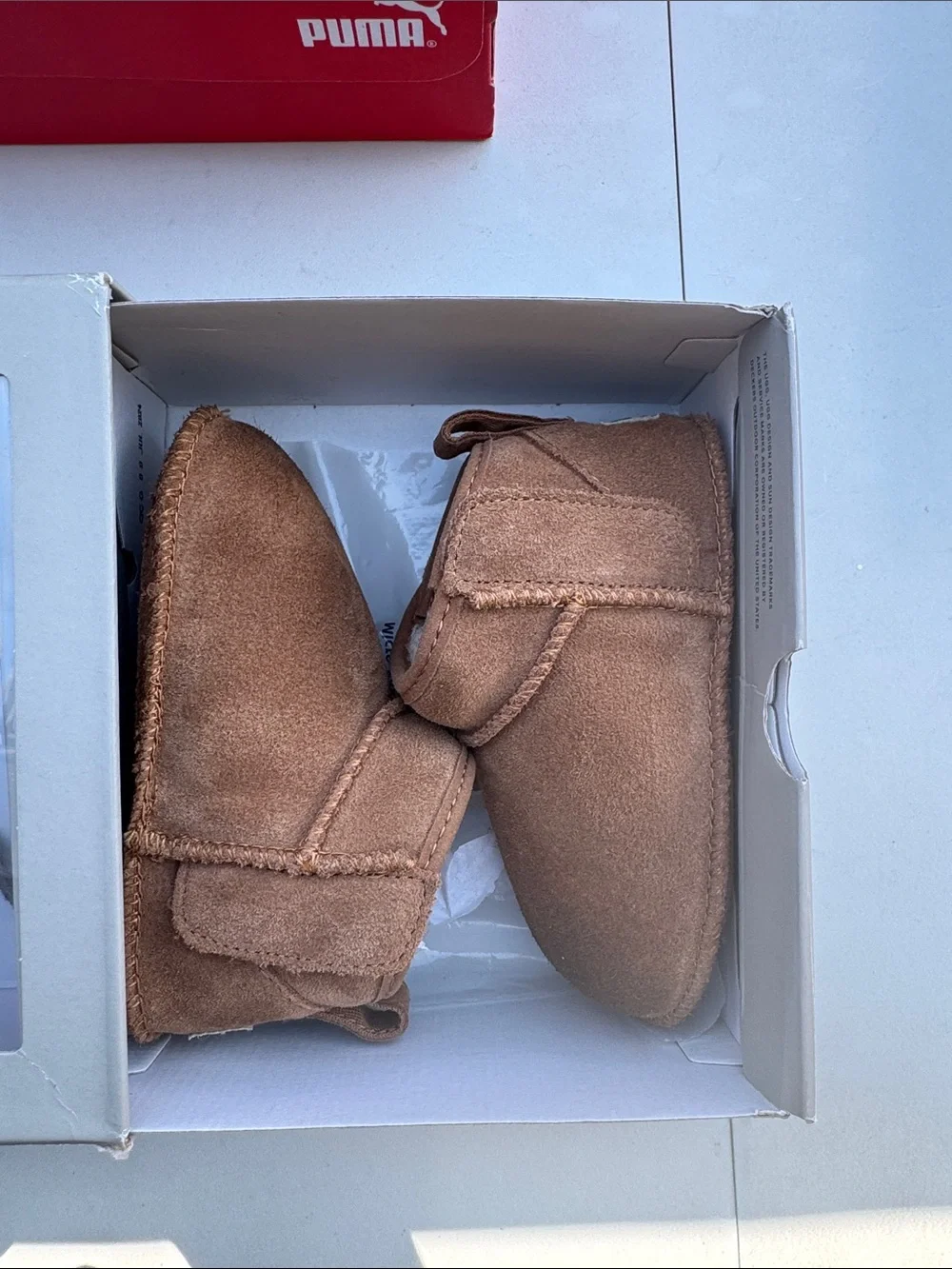 UGG Toddler Chestnut Suede Booties
